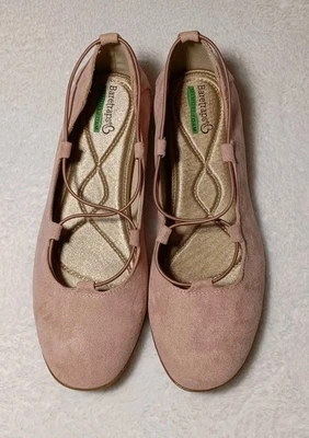 Baretraps Jackeline Rosa Imitación Gamuza Ballet Pisos Tirantes Mocasines Zapatos 8M Foto 1 de 4