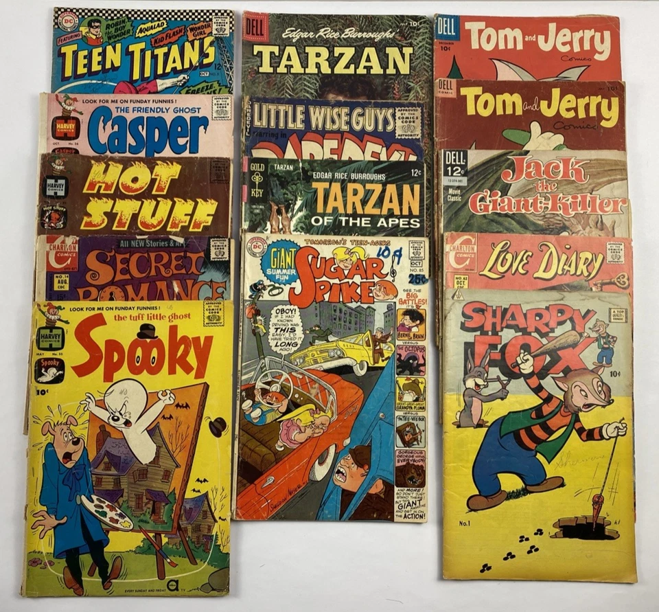 Golden/Silver Age Mixed Comic Lot of 14:  DC, Harvey, Dell, Charlton, Gold Key - Image 1 of 4
