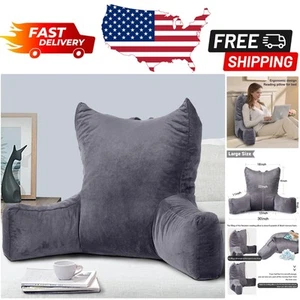 Soft Velvet Bed Backrest Pillow for Relaxing, Gaming, or Reading - Compressible - Picture 1 of 10