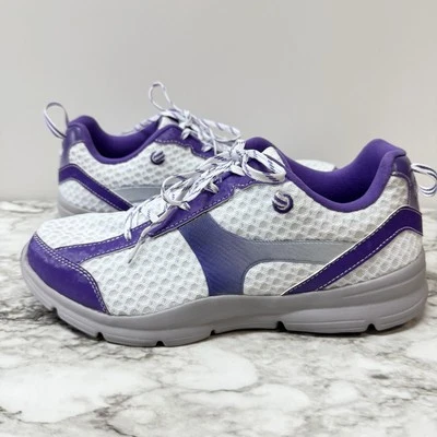 Dr. Comfort, Meghan, White & Purple Athletic Shoes/sneaker, Size 11W, Diabetic - Image 1 of 4