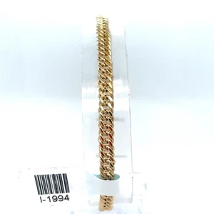 18 Karat Gelbgold 7,5 Zoll eng gewebtes kubanisches Armband 4,10 g 4,1 mm - Bild 1 von 5