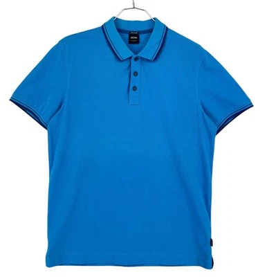 HUGO BOSS Firenze 14 Polo Cuello Azul Camiseta Para Hombre Talla M - Imagen 1 de 4