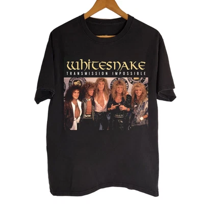 NUOVO RARO! Camicia regalo Whitesnake cotone nero tutte le taglie S-5XL MI397 - Immagine 1 di 4
