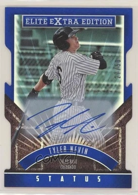 2015 Elite Extra Edition Status Blue Die-Cut Prospects /50 Tyler Nevin #39 Auto - Image 1 of 2