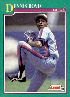1991 Score #202 Dennis Boyd - Image 1 of 2
