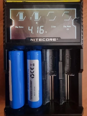 Nitecore D4 Universal Battery Charger+2x Enerpower batteries - Image 1 of 4