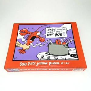 Rompecabezas de dibujos animados Jeff Pert Lobster 500 piezas 18"x24" divertido entretenimiento ya - Imagen 1 de 6