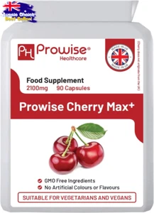 Cherry Max+, 2100mg, Montmorency & Black Cherry, 90 Vegan Capsules - Picture 1 of 12