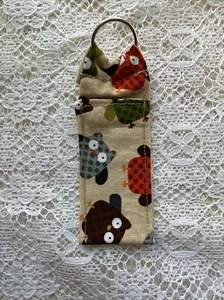 Eule Druck Lippenbalsam/Chap Stick Schlüsselanhänger Halter Chapstick Etui Mini Parfüm Etui - Bild 1 von 5