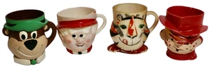 VINTAGE 4 F&F MOLD & DIE DENNIS THE MENACE KEBBLER ELF YOGI BEAR TONY TIGER MUGS - Picture 1 of 15
