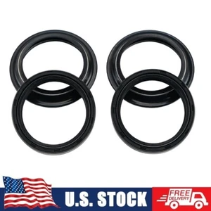 Front Fork Dust Seals Rubber Kit For Honda CRF250X 2004-2009 CRF450X 2005-2009 - Picture 1 of 6