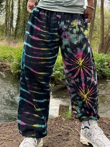 Hippie Unisex Baumwolle Tie Dyed Hose | Festival Umweltfreundliche Hose - Bild 1 von 4