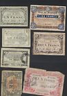 France a selection of eleven WW1 banknotes