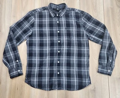 Volcom Classic Fit Flannel Mens Sz Small, Gray/Black Plaid, Long Sleeve, Logo - Image 1 of 4