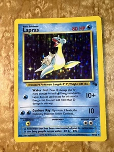 Pokémon TCG Lapras Fossil 10 Holo Rare LP NEAR MINT - Picture 1 of 4