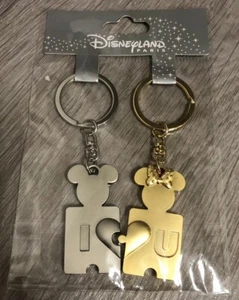Porte-Clés / keychain / keychain Disneyland Paris MICKEY MINNIE PUZZLE - Picture 1 of 2
