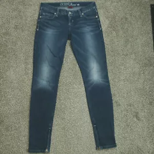 Guess Jeans Damen 27 (28 Bx29L) blau BEVERLY SCHLANKES BEIN Stretch Stretch Knöchel Reißverschluss - Bild 1 von 23