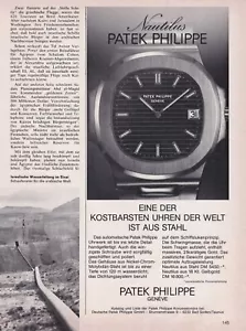 Patek Philippe Nautilus Original 1979 Vintage Print Ad!! - Picture 1 of 1