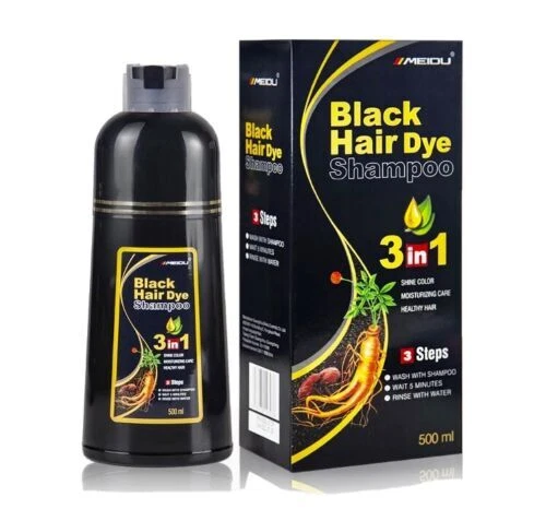 Champú tinte para cabello negro, marrón oscuro y castaño instantáneo 3 en 1 + cobertura 100% gris Foto 1 de 4