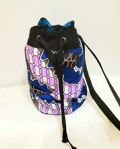 African Print Ankara  Drawstring Bucket Tote Bag Handbag - Picture 1 of 4