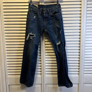 Boys Abercrombie Kids Jeans Size 12 Blue Distressed Denim - Picture 1 of 8