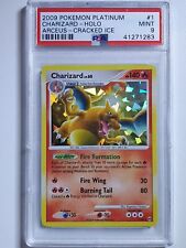 2009 Pokemon Platinum Charizard 01/99 CRACKED ICE HOLO Arceus - PSA 9