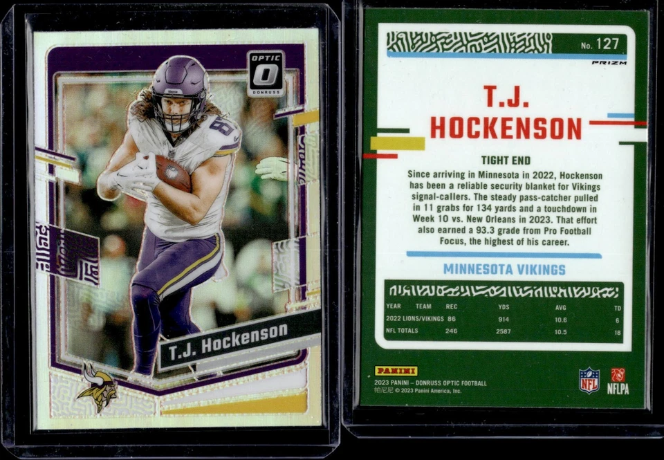 2023 Panini Donruss Optic Holo Prizm #127 T.J Hockenson - Image 1 of 1