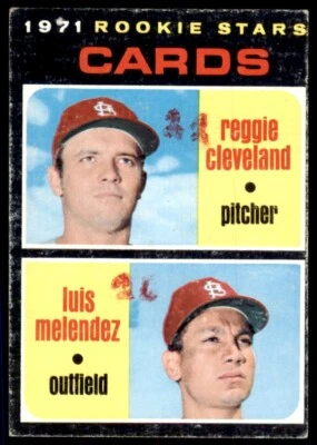 1971 TOPPS CARDS ROOKIES - REGGIE CLEVELAND/LUIS MELENDEZ ST. LOUIS CARDINALS - Image 1 of 2