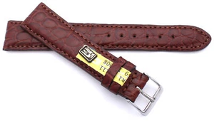 Uhrenarmband 19mm Uhrband braun Kroko Louisiana Alligator, Made in Germany 19/16 - Bild 1 von 3