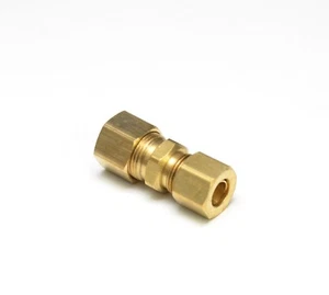3/8 to 5/16 OD Compression Copper Tube Reducer Union Fitting Air Gas Water - Picture 1 of 6