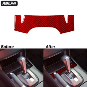 Panel de cambio interior cubierta de fibra de carbono rojo panel para Honda Accord 2008-12 - Imagen 1 de 12
