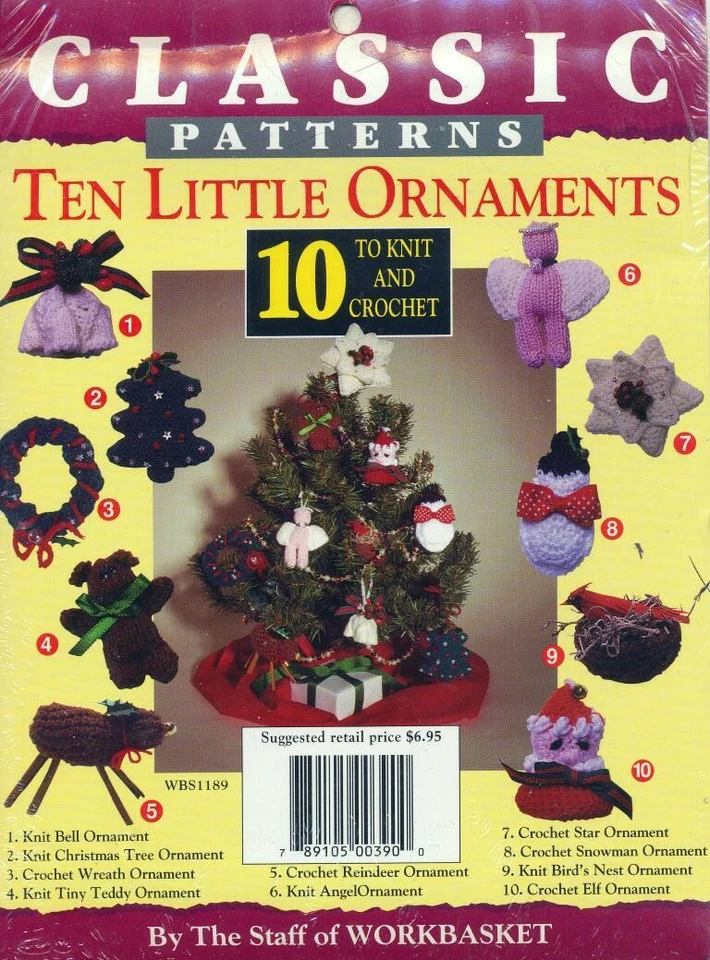 NEW CLASSIC PATTERNS TEN LITTLE ORNAMENTS BY THE STAFF OF WORKBASKET - Image 1 of 1