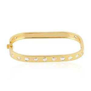 Brazalete brazalete de diamantes de 1,37 quilates de oro amarillo de 18 k - Imagen 1 de 6