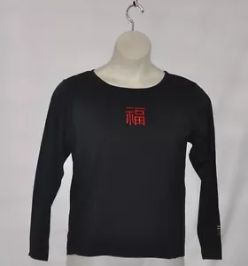 Langarm-T-Shirt Yi Lin chinesisch Triple Fortune Größe XS schwarz - Bild 1 von 2