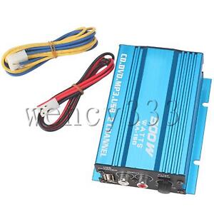 Mini Hi-Fi 2 Channel Stereo Audio Amplifier For Car Motorcycle