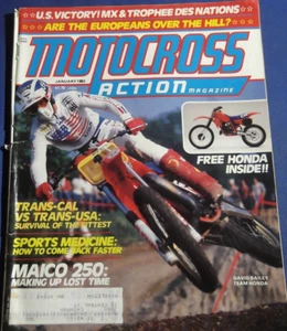 MOTOCROSS ACTION MAGAZINE-JAN 1983-HUSKY 500CR-MAICO 250-MX DES NATIONS-TRANSCAL - Picture 1 of 1