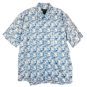 Camisa Casual Clásica de Lord & Taylor Hombres Talla Grande Azul Tostado NUEVA Manga Corta - Imagen 1 de 9
