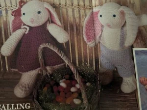 CROCHET ~ “Bunnies And Doily” ~ PATTERN ~ - Picture 1 of 2