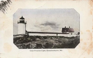 Cape Porpoise Light, Kennebunkport, Maine Vintage PC Posted - Picture 1 of 2