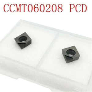 2Pcs CCMT060208 PCD 6mm CNC Polycrystalline Diamond Inserts Tools For Aluminum - Picture 1 of 5