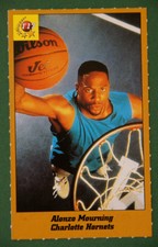 Alonzo Mourning - Hornets - ultra rare 1995 German Magic Sports ID card 
