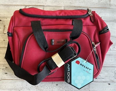 Bolso de Mano DELSEY Air II Weekender Gimnasio 15x10x12.5" Rojo Correa Ligera Nuevo con Etiquetas Foto 1 de 3