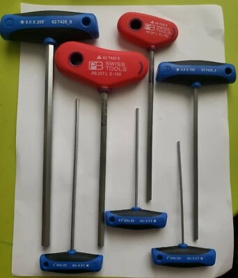 Set of 7 metric hex wrenches #8; 6; 5; 4; 3; 2.5 and 2mm - Image 1 of 4