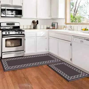 Luxstep Kitchen Mat Set of 2 anti Fatigue Mat, Non Slip Kitchen Rugs and Mats Wa - Picture 1 of 8