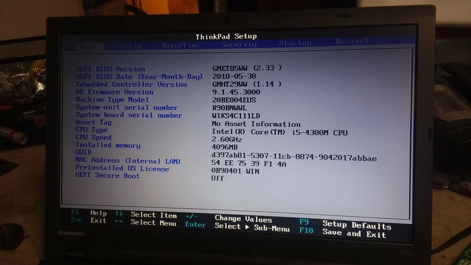 OEM Lenovo Thinkpad T540P CPU Cooling Fan & Heatsink FRU: 04X1898 - Image 1 of 3