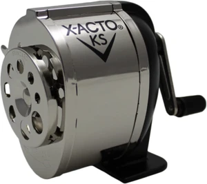 Wall Mount Pencil Sharpener Vintage Look Boston Metal Desk School Crank Manual - Picture 1 of 12