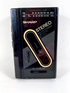 VINTAGE SHARP STEREO AM/FM CASSETTE PLAYER JC-130 ~ BELT CLIP ~ FOR PARTS ONLY - Bild 1 von 8