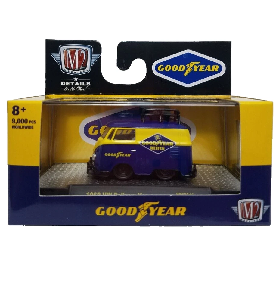 M2 Machines Detail 1960 VW Delivery Van Volkswagen Goodyear WMTS16 21-42 Walmart - Image 1 of 1