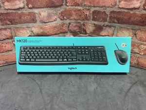New & Sealed Logitech MK120 Portugal Layout Wired Keyboard & Mouse Combo 643630 - Picture 1 of 4