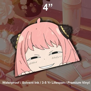 Spy X Family Heh - Divertida Anya | Linda calcomanía de anime JDM vinilo ventana peeker - Imagen 1 de 2